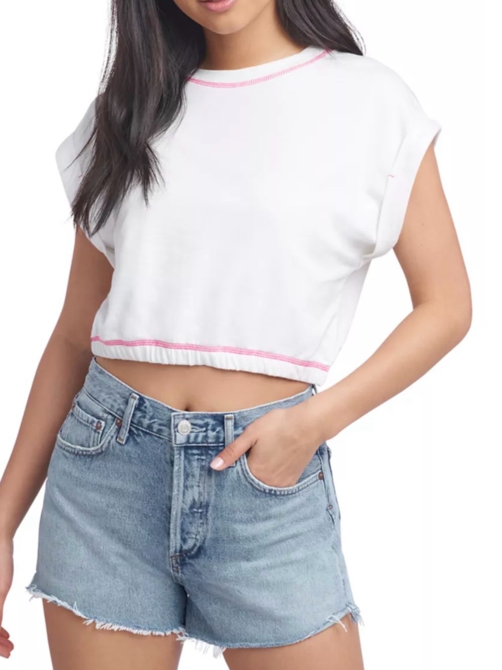 Splendid Daria Short Sleeve Sweatshirt Sz Large - NWOT
